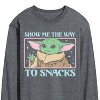 Men's - Star Wars - The Mandalorian Grogu The Way To Snacks Long Sleeve Graphic T-Shirt - 2 of 4