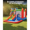 5-in-1 Bounce House with Slide, Christmas Birthday Gifts for Kids, Inflatable Bouncy Castle with Climbing Wall & Ball Pit - 4 of 4