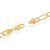 Links of Italy Sterling Silver Pave 7mm Figaro Chain (180 Gauge)  - Available Sizes: 9  , 20  , 22  , 24  Inches - 2 of 4