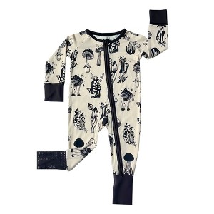 tiny knot co. Newborn, Infant Gender Neutral Buttery Soft Convertible Romper Foldover Mittens & Footies with Grippers TENCEL Modal One Piece Pajamas - 1 of 4