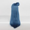 Unique Bargains Women's Halloween Wigs 30" Blue with Wig Cap Long Hair - image 4 of 4