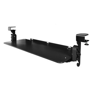 Uncaged Ergonomics® KT4 Clamp-on Under-Desk Slide-Out Ergonomic Keyboard Tray, Black - 1 of 4