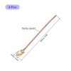 Unique Bargains Stainless Steel Reusable Long Handle Shovel Shaped Drinking Straws Spoon 4 Pcs - 2 of 4