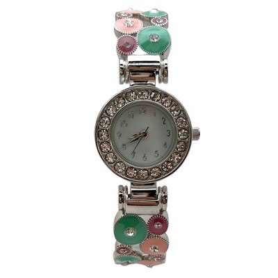 Olivia Pratt Colorful Round Shapes Band Bangle Women Watch