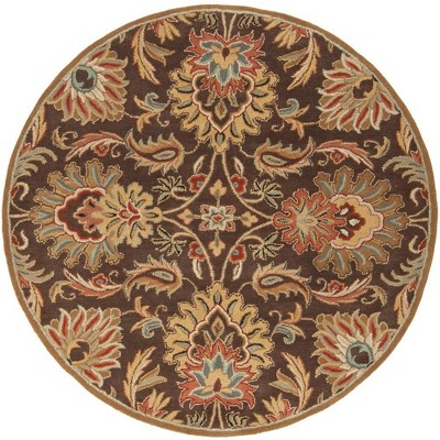 Mark & Day Lyon 4' Round Tufted Indoor Area Rugs Dark Brown