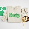 Simply Sage Market Women's Graphic Sweatshirt Green Lucky Cursive - 3 of 3