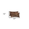 HomeRoots Set of Two 12" X 20" Brown Faux Fur Lumbar Throw Pillows - 3 of 4