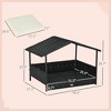Wicker Dog House with Removable Cushion Lounge - 3 of 4