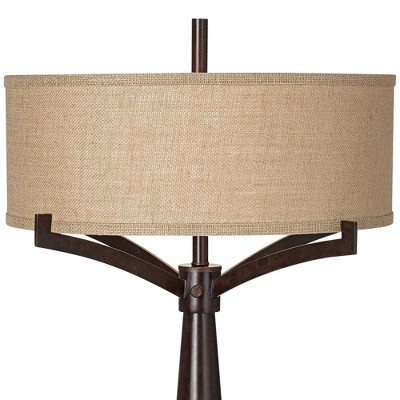 Tremont Bronze Iron Table Lamp with Burlap Shade