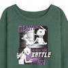 Women's - Pokémon - Mewtwo Ready For Battle Lightweight French Terry Wide Neck Long Sleeve Shirt - 2 of 4