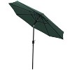 Sunnydaze Outdoor Aluminum Patio Table Umbrella with Polyester Canopy and Push Button Tilt and Crank - 9' - 2 of 4
