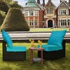 Costway 2PCS Deep Seat Chair Cushion Pads Set Indoor Outdoor W/ Rope Belts - 3 of 4