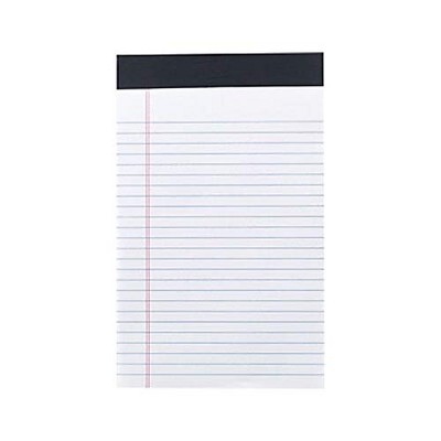 MyOfficeInnovations Notepads 5" x 8" Narrow White 50 Sheets/Pad 12 Pads/Pack 163873
