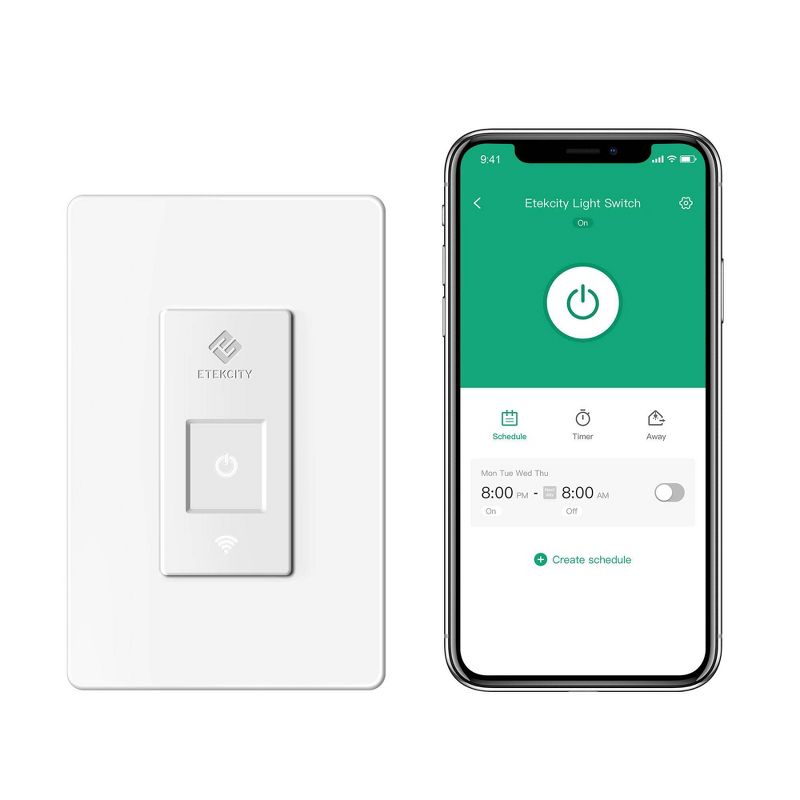 Etekcity Voltson Smart Wi-Fi Outlet Plug Light Switch (10A), 1 of 8
