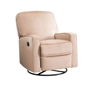 Bella Fabric Swivel Glider Recliner Chair Beige - Abbyson Living