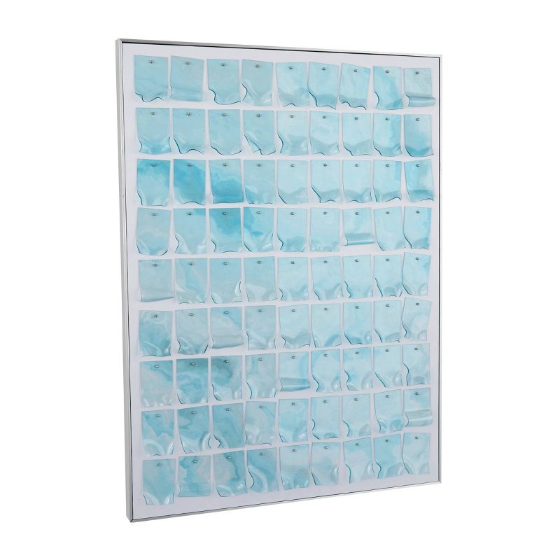 Acrylic Geometric Framed Wall Art with Silver Frame Blue - The Novogratz, 3 of 7