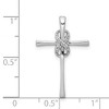 Black Bow Jewelry 14k White Gold 0.04 Ctw Diamond Infinity Cross Slide Pendant, 16x26mm - 4 of 4