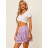 INSPIRE CHIC Women's Summer Floral Tiered Ruffle Cute Mini Skirt - 2 of 4