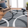 Machine Washable Rug Low Pile  Area Rug  Non Slip Modern Geometric Rug Foldable Stain Resistant Rugs for Living Room Bedroom Indoor Ultra Thin Carpet - 3 of 4