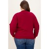 Pinkblush Burgundy Basic Fleece Crewneck Maternity Sweatshirt - 3 of 3