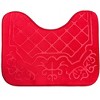 Home Mart Goods 3 Piece Red Ultra Soft Thick Memory Foam Non-Slip Absorbent Bathroom Bath Mat Set - 2 of 4
