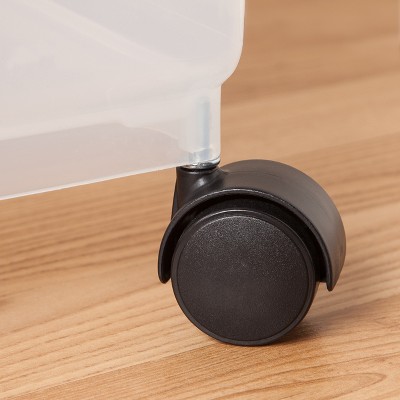 Clear Gray 37.5 lb Airtight Plastic Pet Food Container with Scoop