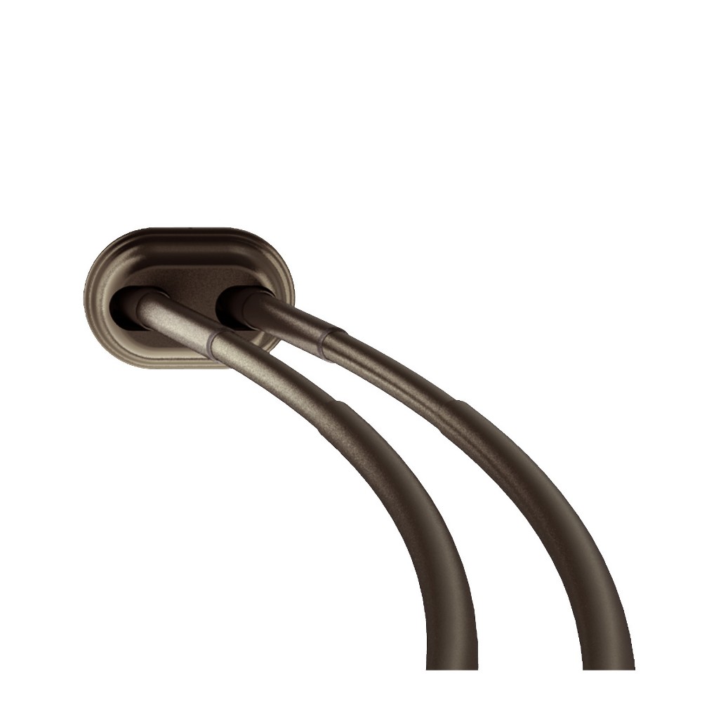 Photos - Shower Riser Rail & Head Holder NeverRust Aluminum Double Curved Tension Shower Rod Bronze - Zenna Home