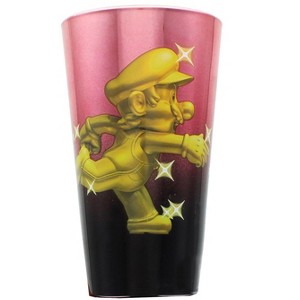 Just Funky Super Mario Bros. Gold Mario Metal Plated Pint Glass - 1 of 1