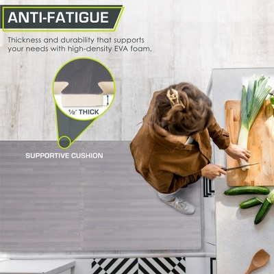 Slate Grey Wood Grain EVA Foam Puzzle Mat, 24 Sq Ft