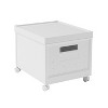 Anybear Portable Plastic File Cabinet with wheels for Home or Office, White - 2 of 4