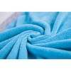Bacati - Elephants Aqua/grey Embroidered Blanket - 3 of 4