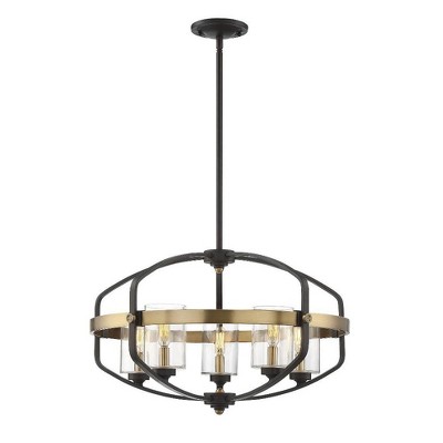 Savoy House Kirkland 5 - Light Pendant in  English Bronze/Warm Brass