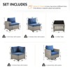 Outdoor Sectional Sofa Patio Furniture Sets with Thickened Cushions - 2 of 4