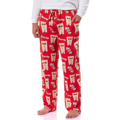 A Christmas Story Men's Leg Lamp Fra-Gee-Lay Tossed Sleep Pajama Pants Red