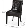 Dining Chairs Set of 2, Upholstered Side Chairs with Tufted Back and Wood Legs, Contemporary Kitchen Dining Room Chairs - 3 of 4