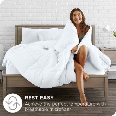 Full White Down Alternative Microfiber Comforter Set