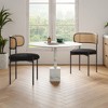 AZL1 Life Concept Dining Sets Modern Upholstered Chairs Set of 2, Accent Kitchen Chairs Rattan Back for Dining Room, Black, 20.5"*20.5"*30" - 4 of 4