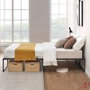 Black  Full Size/Queen Size Bed Frame, 14 Inch Metal Full Bed Mattress Frame with 3 in 1 Steel Support - 4 of 4