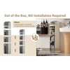 4-Tier Slim Bathroom Storage Cabinet, Waterproof Narrow Floor Cabinet, Bathroom Storage Organizer for Small Spaces, Laundry, Kitchen, Office - 3 of 4