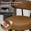 DYHOME 26" Swivel Counter Height Bar Stools with Wood Back and Faux Leather Seat, Set of 3 - 4 of 4