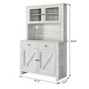 Kitchen Pantry Cabinet, Microwave Stand, Bakers Rack, Hutch Cabinet with 4 Doors and Adjustable Shelves, Sideboard Buffet Cabinet for Dining Room - 2 of 4