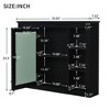 35'' x 27.5'' Medicine Cabinet, Wall Mounted Bathroom Storage Cabinet, Modern Bathroom Wall Cabinet with Mirror, Mirror Cabinet with 6 Open Shelves - 2 of 4