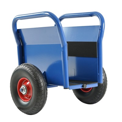VisioGear Slab Dolly with Two Handles, 10" Solid Tires, Super Weight 1000 LBS for Heavy Drywall Sheet & Door Material, Blue, 21.5"*15"*14.2"