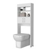 Chic Crate-Over-the-Toilet 2-Door Bathroom Cabinet – White Shelf Storage | Space-Saving Design - 3 of 4