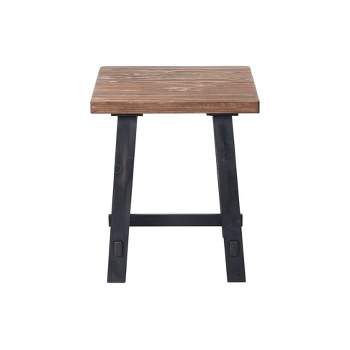 21" Odin Solid Wood Side Table Black - Alaterre Furniture