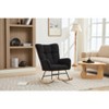 Bella Depot Upholstered Glider Rocking Chair with Solid Wood Legs - 3 of 4