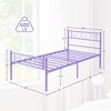 Bed Frame, Metal Platform Bed Frame with Iron-Art Headboard/Footboard, Under Bed Storage, No Box Spring Needed, Sturdy Support, Easy Assembly - 2 of 4