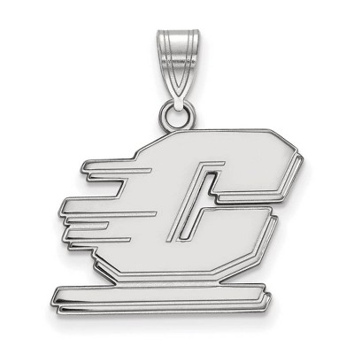 Black Bow Jewelry 14k White Gold Central Michigan Chippewas NCAA Medium Pendant