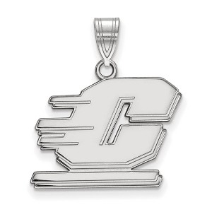 Black Bow Jewelry 14k White Gold Central Michigan Chippewas NCAA Medium Pendant - 1 of 3