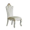 Set of 2 28" Picardy Fabric Dining Chairs Butterscotch PU/Antique Pearl: Queen Anne Style, Tufted - Acme Furniture - 3 of 4